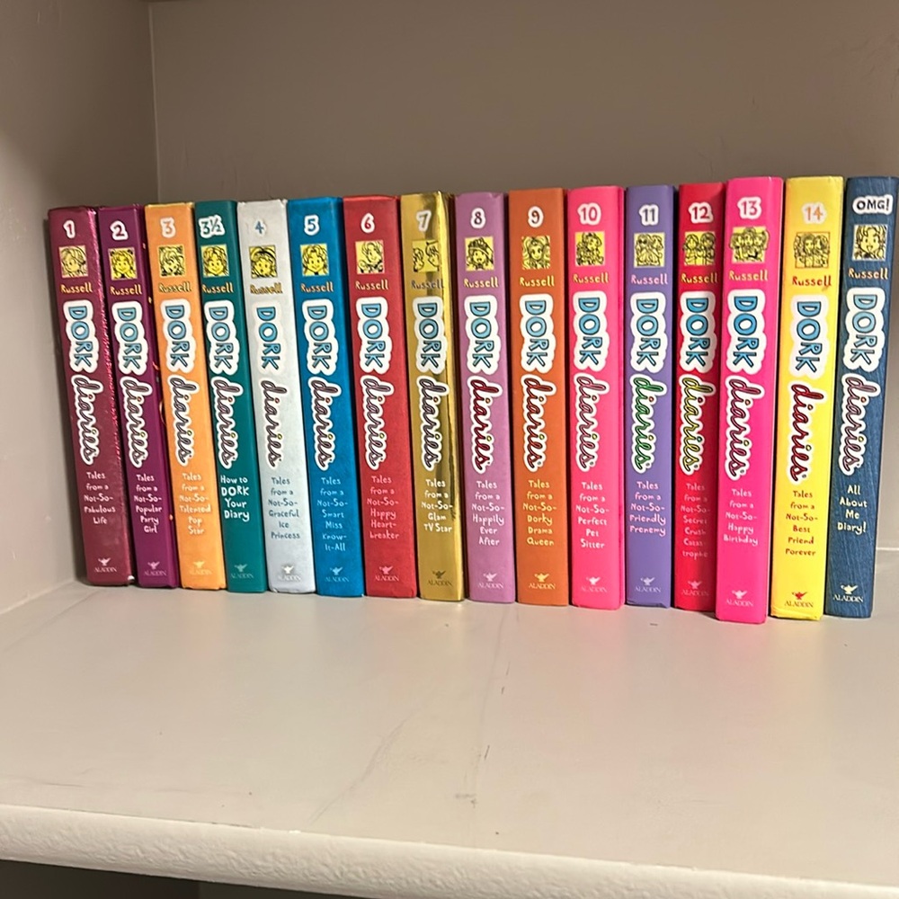 Bundle 1-14 Dork Diaries Hard Cover Books by Rachel Russell Excellent Condition